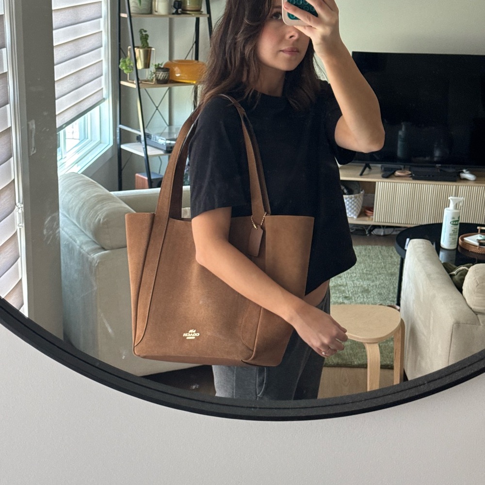 Coach Brown Suede Tote